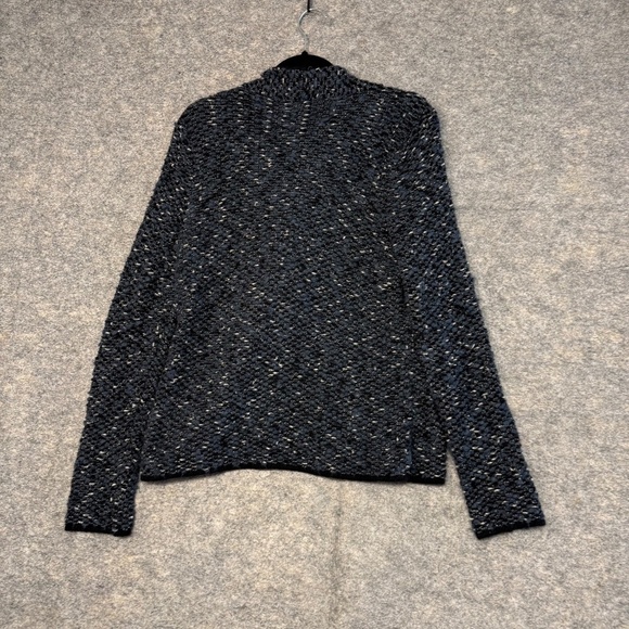 Armani Collezioni Womens Navy Blue Textured Tweed Knit Jacket Blazer Size 8 - Picture 10 of 13